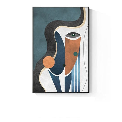 Picasso Color Line Woman Canvas Art