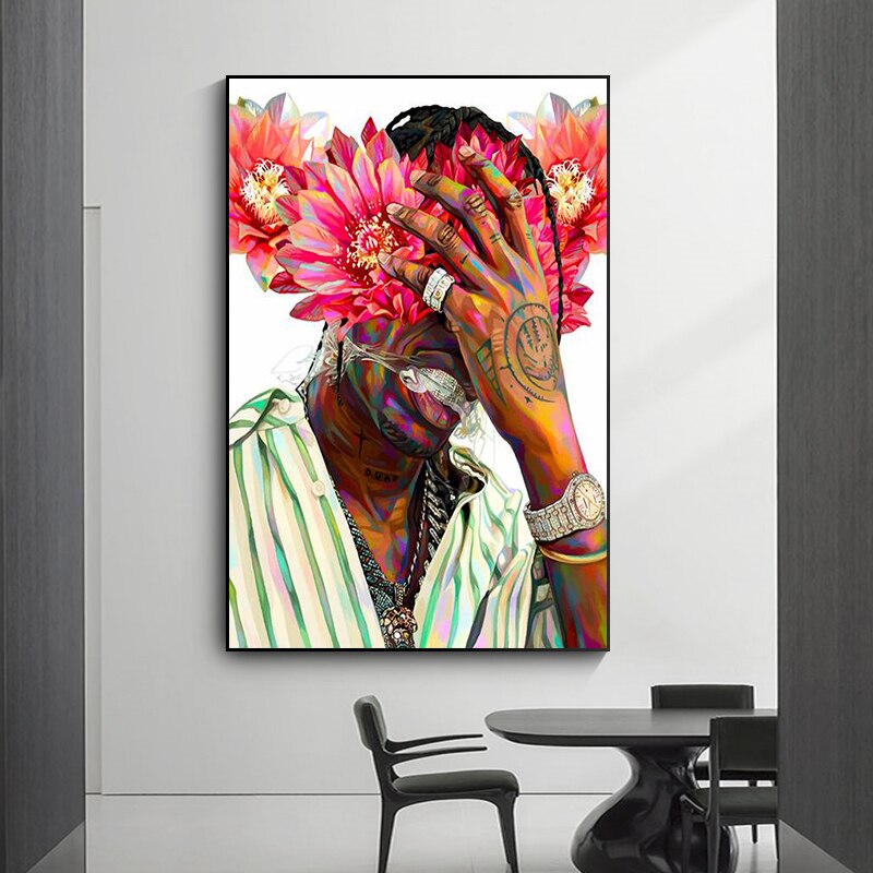 Rapper King Tupac Shakur Canvas Art