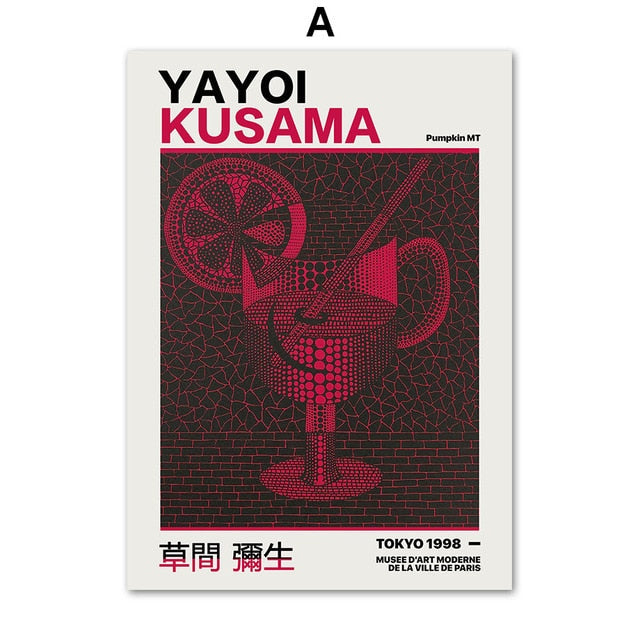 Abstract Yayoi Kusama Gallery Wall Art Canvas