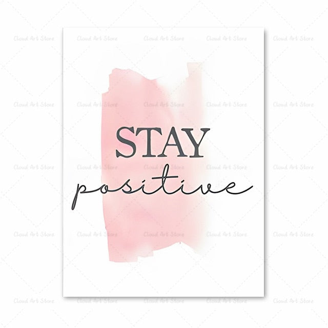 Motivational Quote Pink Canvas Art