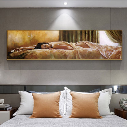 Sexy Sleeping Woman Canvas Art