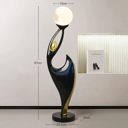 Abstract Figure Floor Ornament with Light