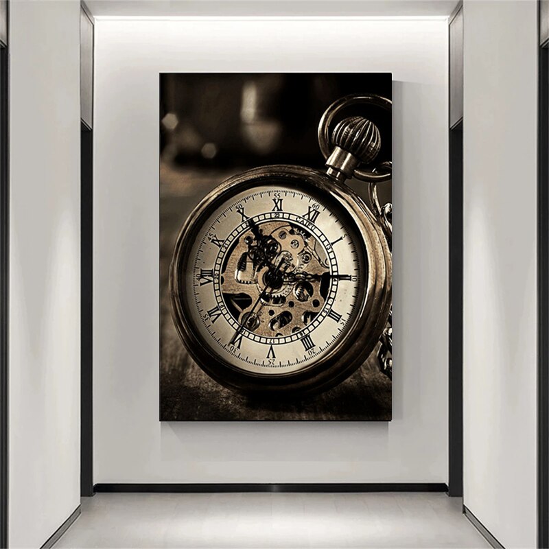 Retro Luxurious Mechanical Watch Canvas Art