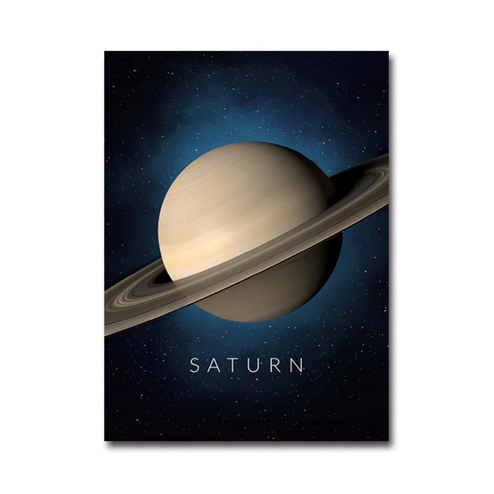 Solar System Planets Wall Art Canvas