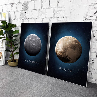 Solar System Planets Wall Art Canvas