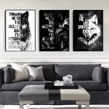 Wolf Inspiration Quotes Canvas Art