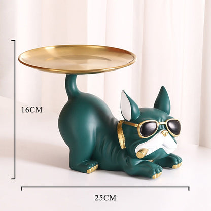 Cool Bulldog Storage Figurine