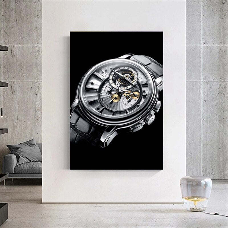 Retro Luxurious Mechanical Watch Canvas Art