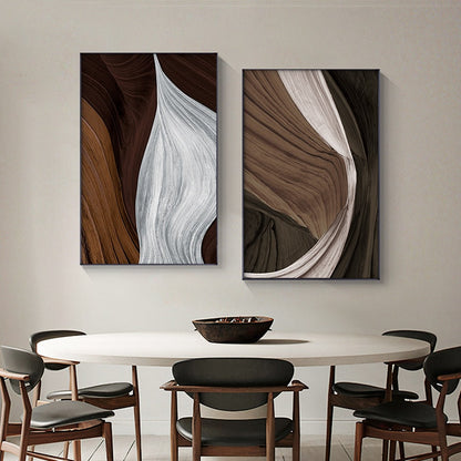 Abstract Dark Brown Paint Texture Canvas Art