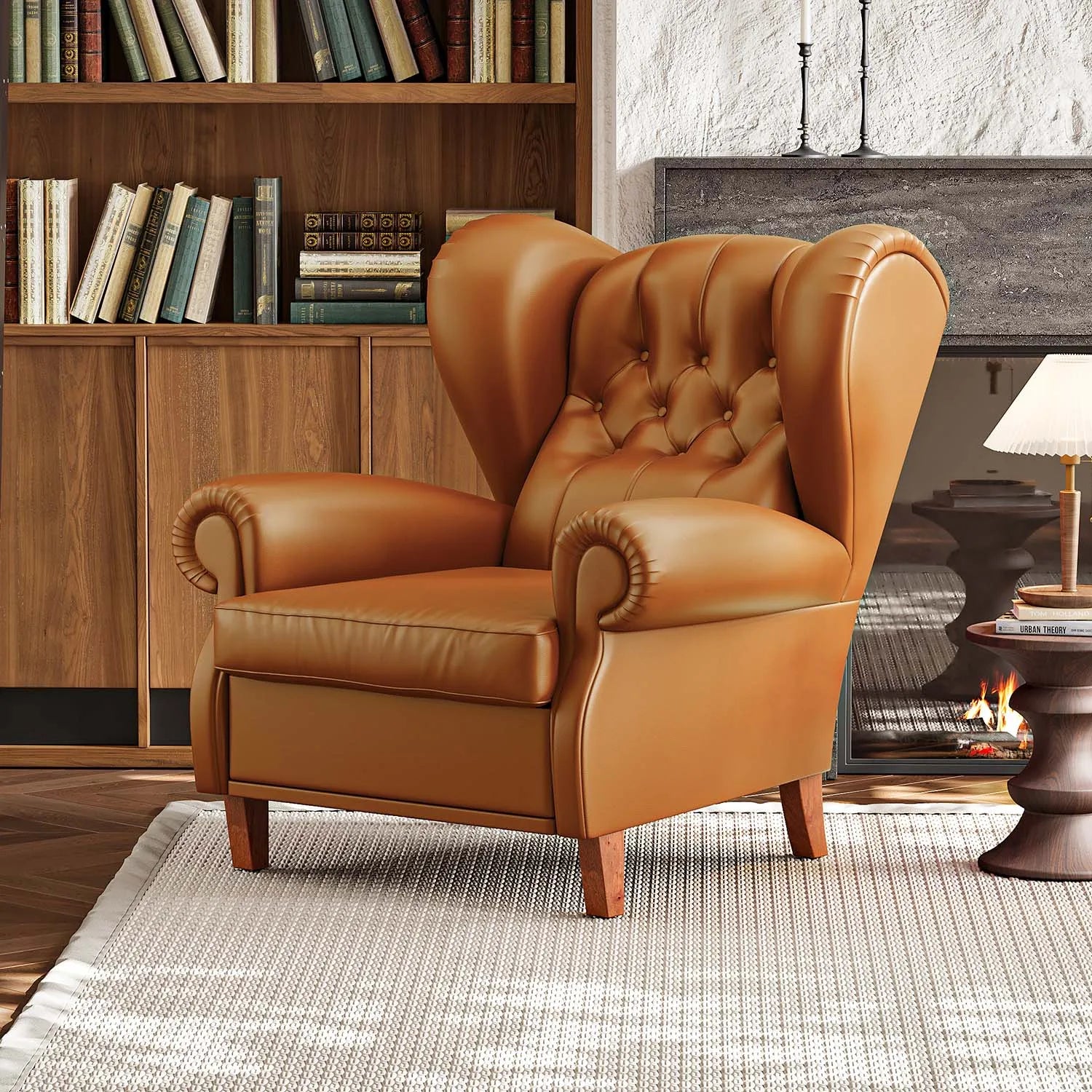 Walt Mid-Century Leather Armchair