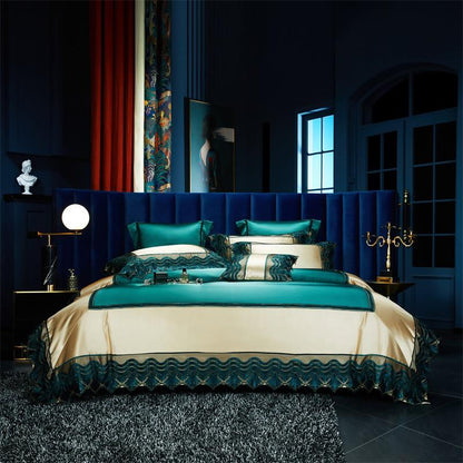 Genoa Luxurious Lace Duvet Cover Bedding Set