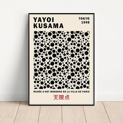 Yayoi Kusama Abstract Line Dots Canvas Art