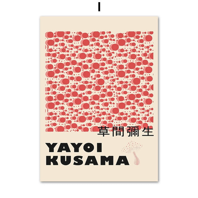 Abstract Yayoi Kusama Pumpkin Gallery Wall Art Canvas