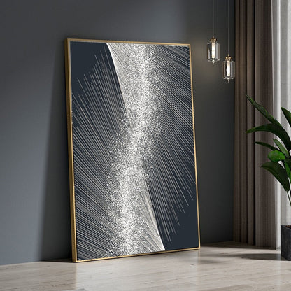 Abstract Streamline Metal Line Canvas Art