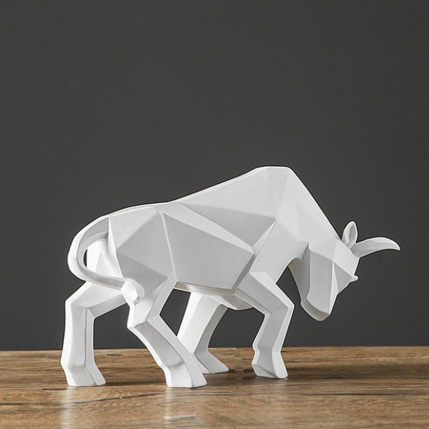 Geometric Bull Statue