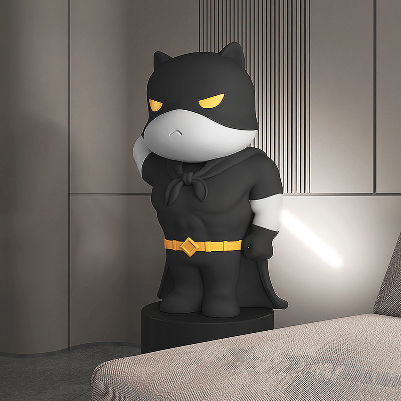 Cute Batman with Light Saber Statue