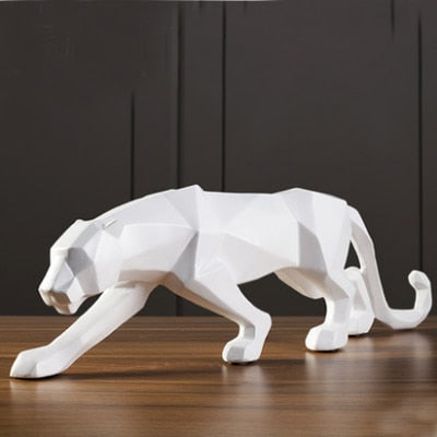 Geometric Panther Statue