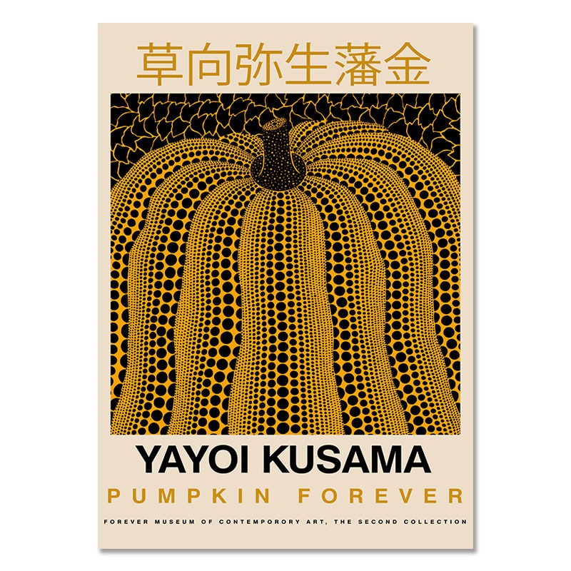 Yayoi Kusama Exhibition Gallery Canvas Art