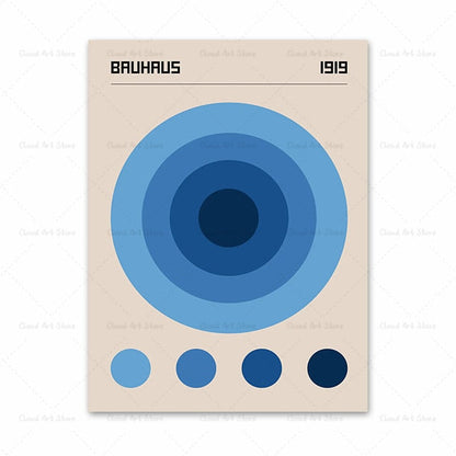 Abstract Bauhaus Gallery Wall Canvas Art