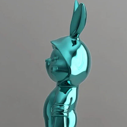 Electroplated Rabbit Floor Ornament Statue