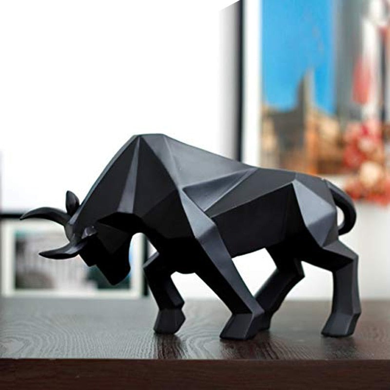 Geometric Bull Statue