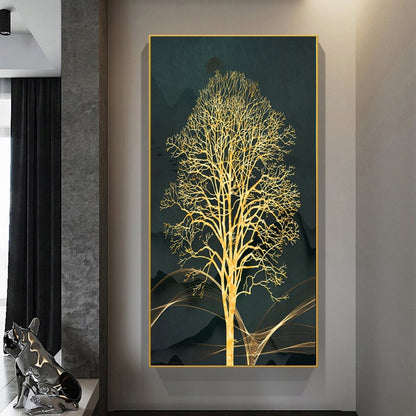 Golden Tree Canvas Art