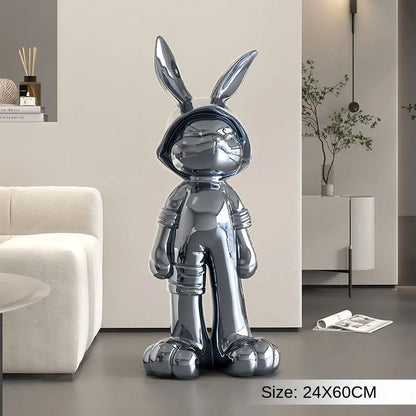 Electroplated Rabbit Floor Ornament Statue