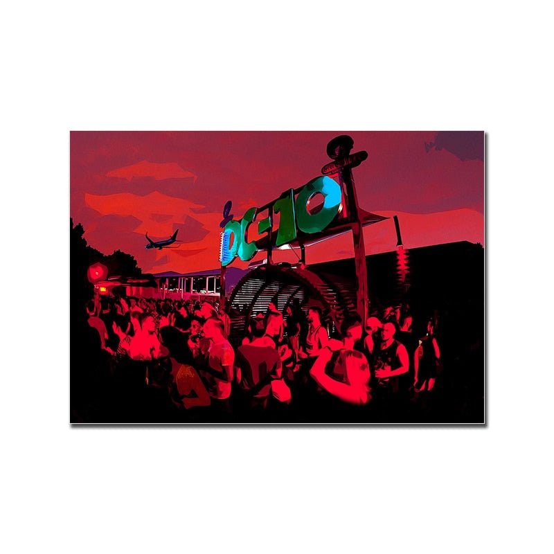 DC10 Ibiza Night Club Canvas Art