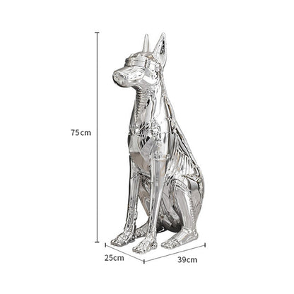 Robot Dog Electroplated Floor Ornament