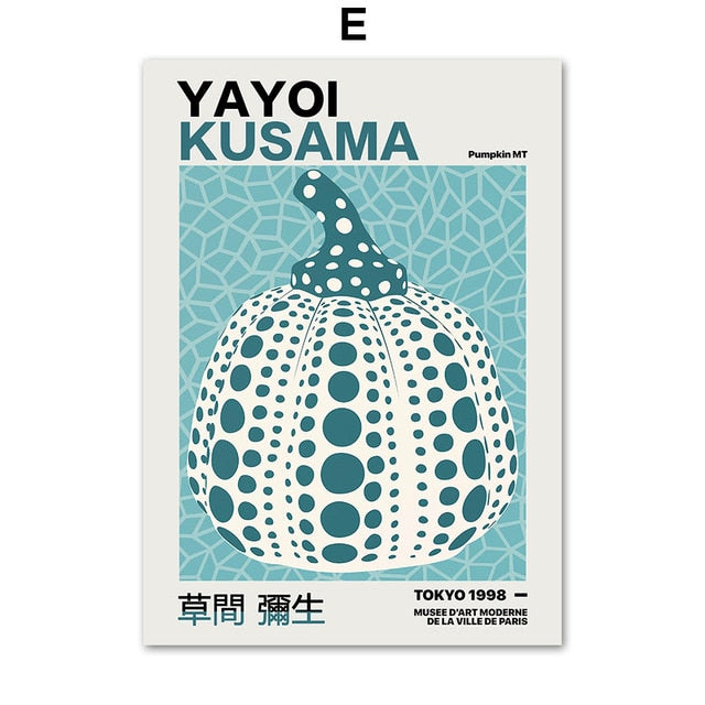 Abstract Yayoi Kusama Gallery Wall Art Canvas