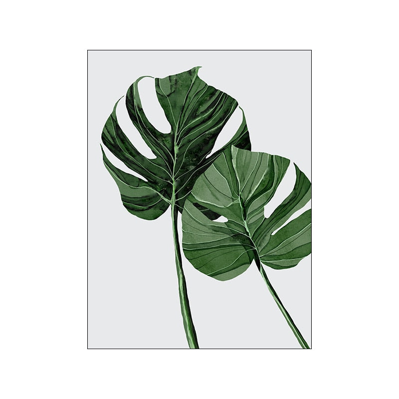 Monstera Leaves Canvas Art