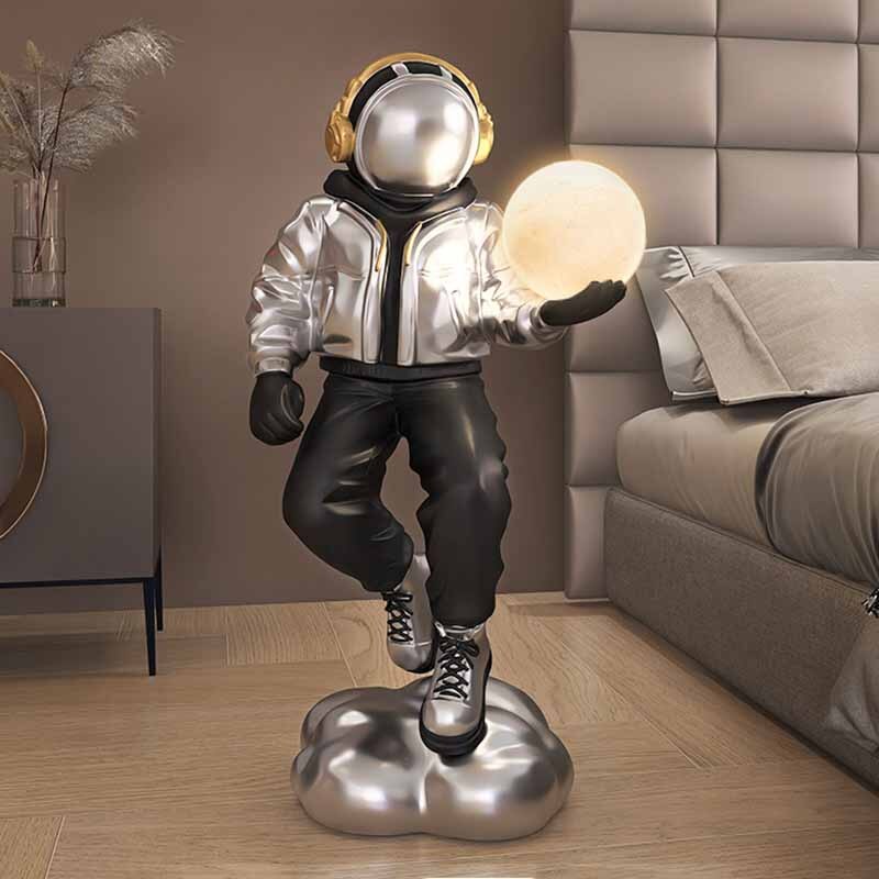 Astronaut Holding Moon Lamp Large Statue