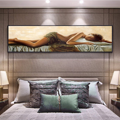 Sexy Sleeping Woman Canvas Art