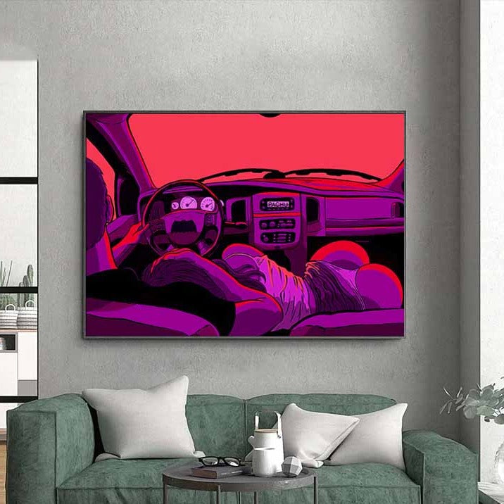 Romantic Couple in Love Canvas Art