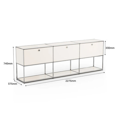 USM Haller White Modular Storage Cabinet Replica