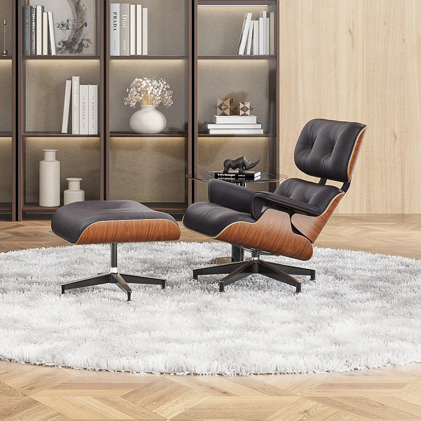 Eames Lounge Chair and Ottoman (Tall Version)