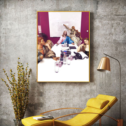 Jesus In The Meeting Canvas Art