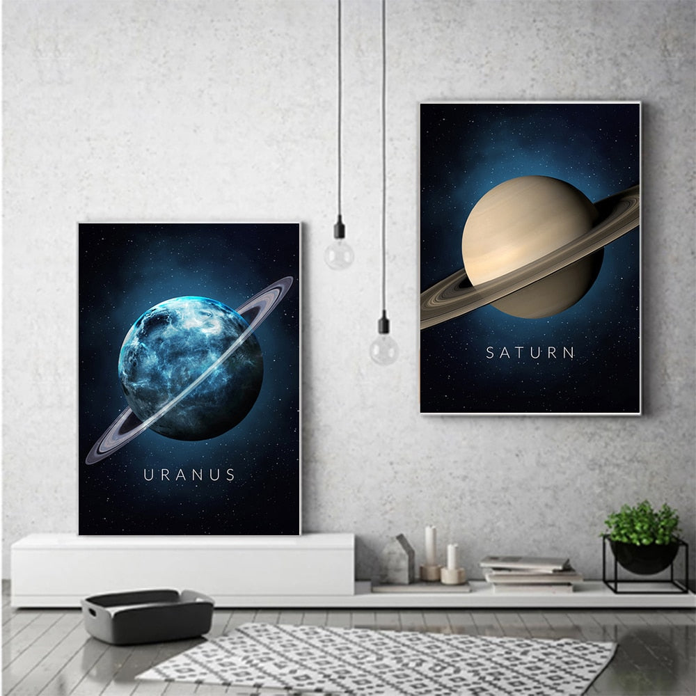 Solar System Planets Wall Art Canvas