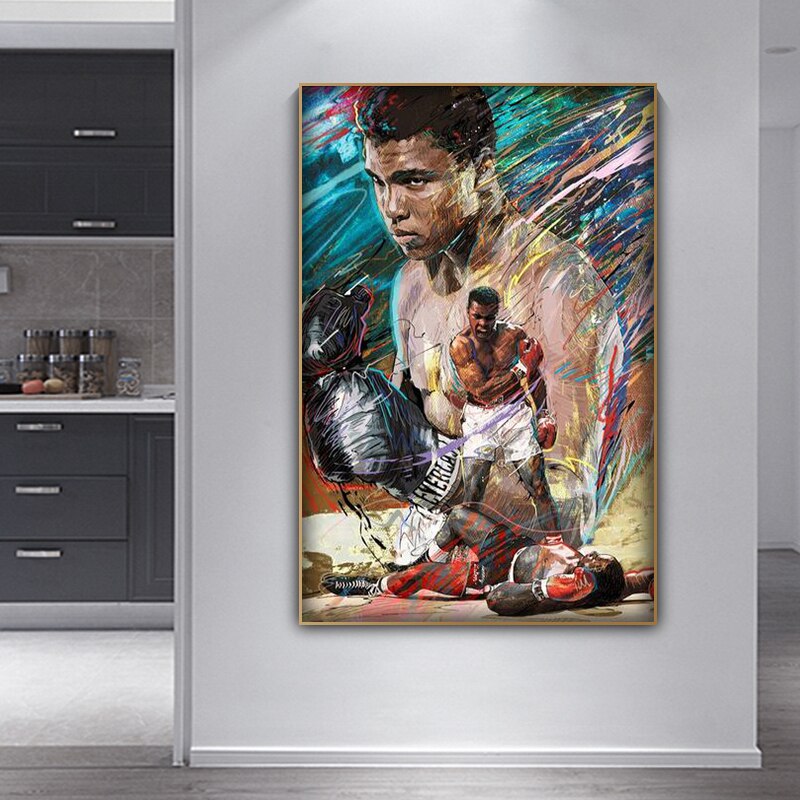 Muhammad Ali Graffiti Boxing Star Canvas Art