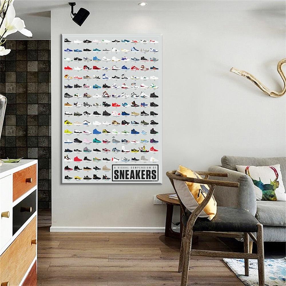 Visual Compendium Of Sneakers Canvas Art