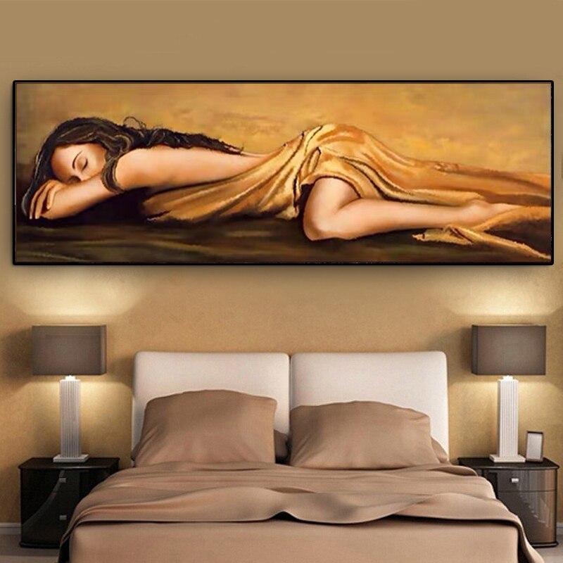 Sexy Sleeping Woman Canvas Art