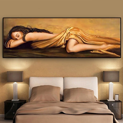 Sexy Sleeping Woman Canvas Art