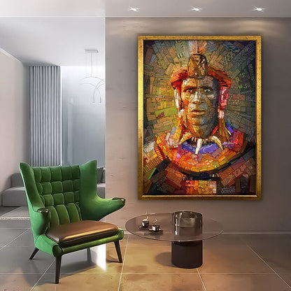 African Ethnic Mosaic Canvas Art