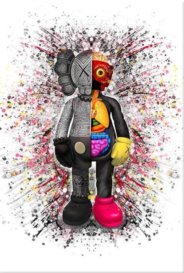 Kaws Cute Wall Art Canvas