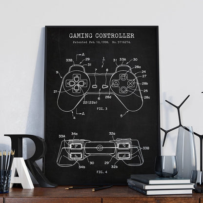 Gaming Controller Blueprint Canvas Art