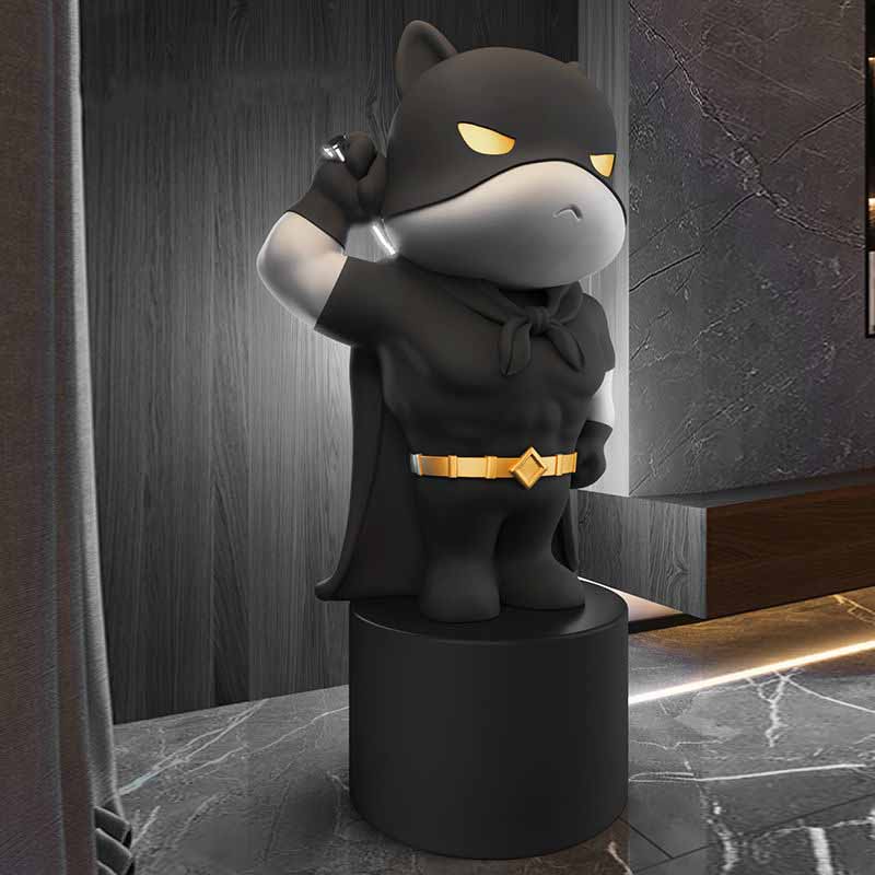 Cute Batman with Light Saber Statue