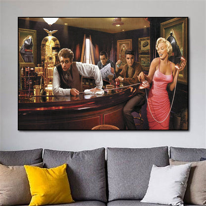 James Dean Marilyn Monroe Elvis Presley Canvas Art