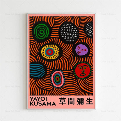 Yayoi Kusama Exhibition Wall Art Canvas