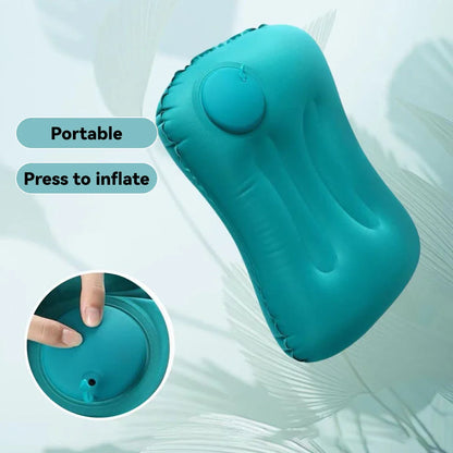 Press Type Air Inflatable Travel Pillow