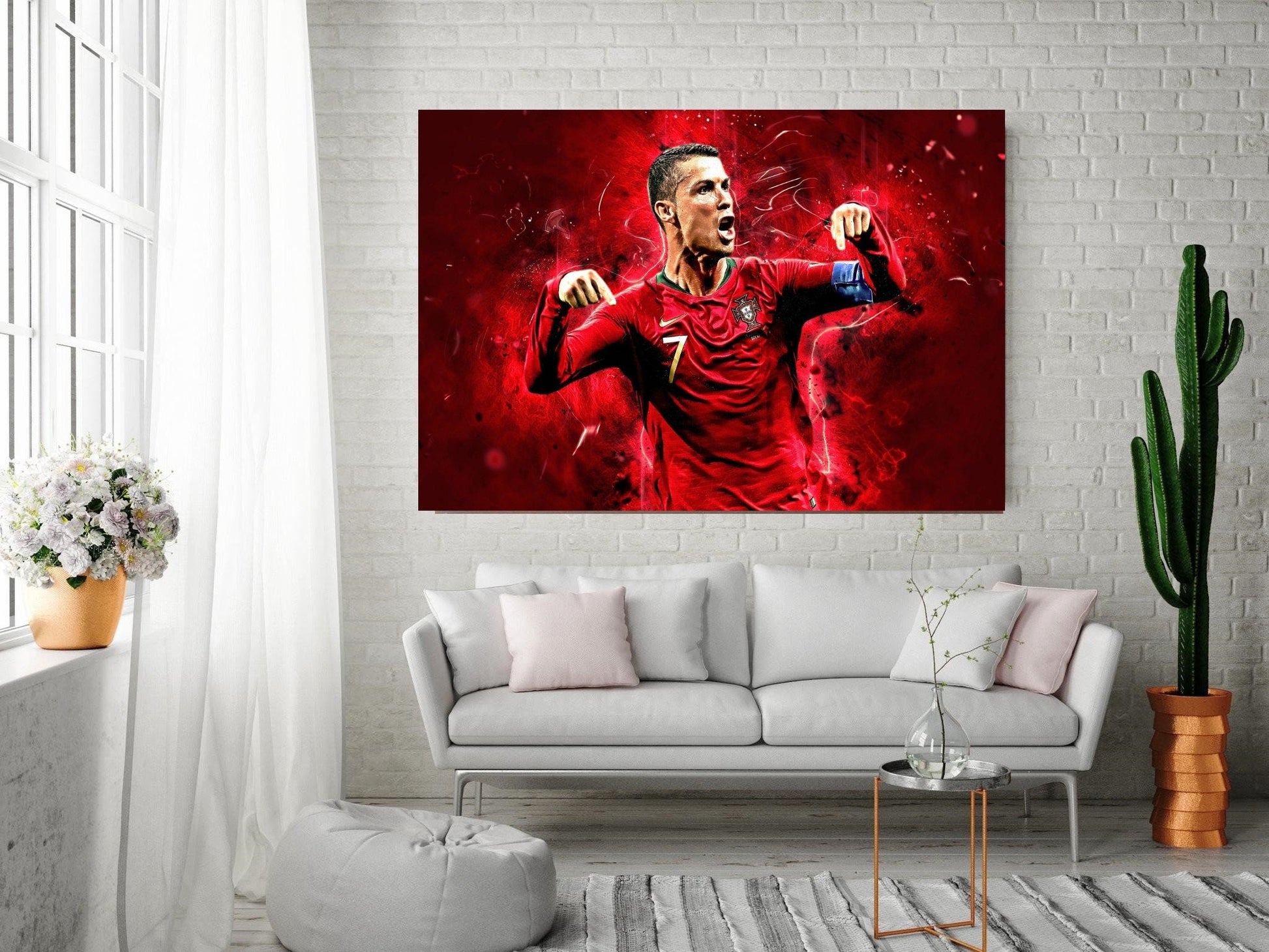 Football Legend CR7 Cristiano Ronaldo Canvas Art